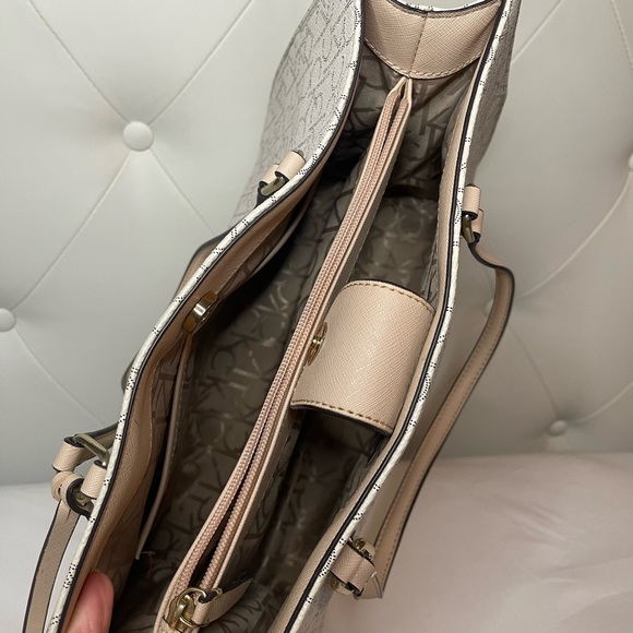 Calvin Klein Monogrammed Hand Bag Perfect Condition - Picture 4 of 5